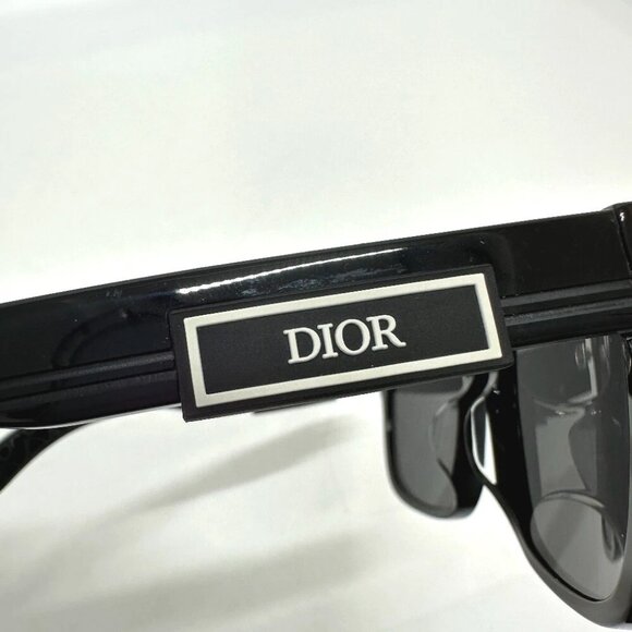 Dior B23S2F Wellington rectangular shape Logo Oblique sunglasses Plastic Black - Picture 2 of 14